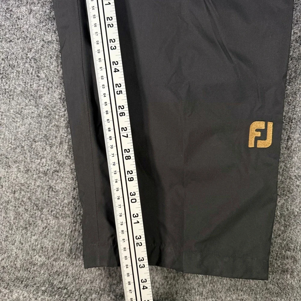 FootJoy DryJoys Golf Rain Pants Mens XL Black Convertible Zip Off Shorts Water R